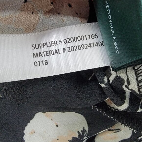 Ralph Lauren LRL Floral Midi Skirt Womens Size 1X Black Flowy Asymmetrical Hem - Picture 11 of 12